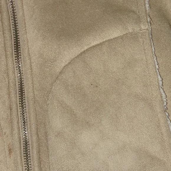 Aeropostale Women's Brown Teddy Jacket with Cream Collar - Picture 3 of 3